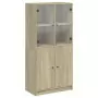 Credenza con Ante Rovere Sonoma 68x37x142 cm Legno Multistrato