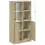 Credenza con Ante Rovere Sonoma 68x37x142 cm Legno Multistrato