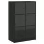 Credenza con Ante Nera 68x37x109 cm in Legno Multistrato