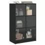 Credenza con Ante Nera 68x37x109 cm in Legno Multistrato