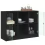 Credenza Nero 102x37x75,5 cm in Legno Multistrato