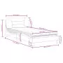 Letto con Materasso Cappuccino 100x200cm Similpelle