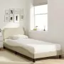 Letto con Materasso Crema 80x200 cm in Tessuto