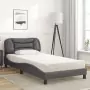 Letto Materasso Grigio 100x200 cm in Similpelle