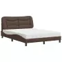 Letto con Materasso Marrone 120x200cm in Similpelle