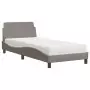 Letto con Materasso Tortora 90x200 cm in Tessuto