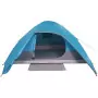 Tenda da Campeggio a Cupola per 4 Persone Blu Impermeabile