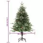 Albero di Natale con LED e Pigne Verde 150 cm in PVC e PE