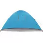 Tenda da Campeggio a Cupola per 4 Persone Blu Impermeabile