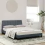 Letto con Materasso Grigio Scuro 120x200 cm in Velluto