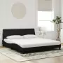 Letto con Materasso Nero 180x200 cm in Velluto