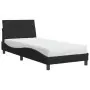 Letto con Materasso Nero 90x200 cm in Velluto