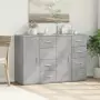 Credenze 2 pz Grigio Cemento 59x39x80 cm in Legno Multistrato