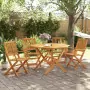 Set Pranzo da Giardino Pieghevole 5pz Legno Massello di Acacia