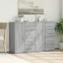 Credenze 2 pz Grigio Sonoma 59x39x80 cm in Legno Multistrato