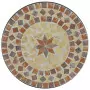 Set da Bistrot con Mosaico Terracotta e Bianco Ferro e Ceramica