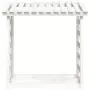 Portalegna Bianco 108x64,5x110 cm in Legno Massello di Pino