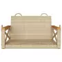 Panchina a Dondolo Beige 63x62x40 cm in Polyrattan