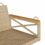 Panchina a Dondolo Beige 63x62x40 cm in Polyrattan