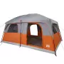 Tenda Familiare Cabina 10 Persone Grigia Arancione Impermeabile