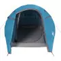 Tenda da Campeggio a Tunnel per 3 Persone Blu Impermeabile