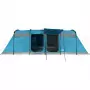 Tenda Familiare a Tunnel per 8 Persone Blu Impermeabile