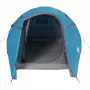 Tenda da Campeggio a Tunnel per 2 Persone Blu Impermeabile