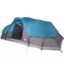 Tenda Familiare a Cupola per 11 Persone Blu Impermeabile