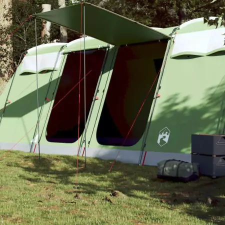 Tenda Familiare a Tunnel per 8 Persone Verde Impermeabile