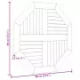 Piano per Tavolo 80x80x2,5 cm Ottagonale Legno Massello di Teak