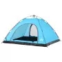 Tenda da Campeggio 5 Persone Blu a Rilascio Rapido