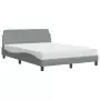 Letto con Materasso Grigio Chiaro 120x200cm Tessuto