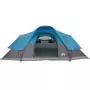 Tenda da Campeggio a Cupola per 9 Persone Blu Impermeabile