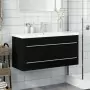 Mobile da Bagno con Lavabo Integrato Nero