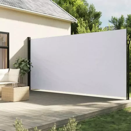Tenda da Sole Laterale Retrattile Bianco 220x300 cm