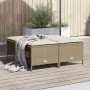 Sgabelli da Giardino con Cuscini 4 pz Beige in Polyrattan