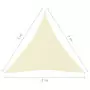 Parasole a Vela Oxford Triangolare 3x3x3 m Crema