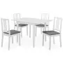 Set per Sala da Pranzo 5 pz in MDF Bianco