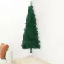 Albero Natale Artificiale Sottile a Metà Supporto Verde 120 cm