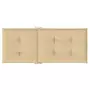 Cuscini Sedia Schiena Alta 6 Beige Mélange 120x50x4 Tessuto