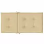 Cuscini Sedia Schiena Bassa 4 pz Beige Mélange 100x50x4 Tessuto