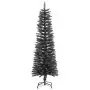 Albero di Natale Artificiale Sottile con Base Verde 150 cm PVC