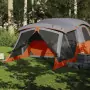 Tenda da Campeggio con Portico per 4 Persone Grigio e Arancione