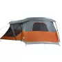 Tenda da Campeggio con Portico per 4 Persone Grigio e Arancione