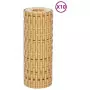 Schermi da Balcone 10 pz Marrone Chiaro 255x19 cm in Polyrattan