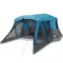 Tenda da Campeggio con Portico per 4 Persone Blu Impermeabile