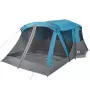 Tenda da Campeggio con Portico per 4 Persone Blu Impermeabile