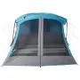 Tenda da Campeggio con Portico per 4 Persone Blu Impermeabile