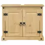 Mobile Lavabo da Bagno Corona 73x33x60cm Legno Massello di Pino