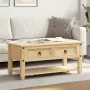 Tavolino con Cassetti Corona 100x48x45cm Legno Massello di Pino